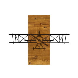 Wallity Teyyare Escultura de pared de Madera y Metal Nogal y Negro